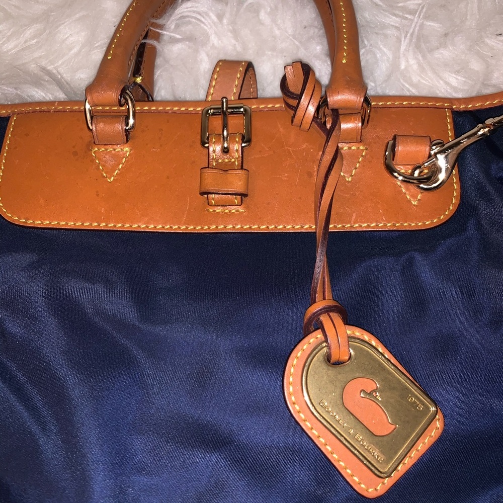 Dooney & Burke Nylon Tote Bag - Navy and Fushcia